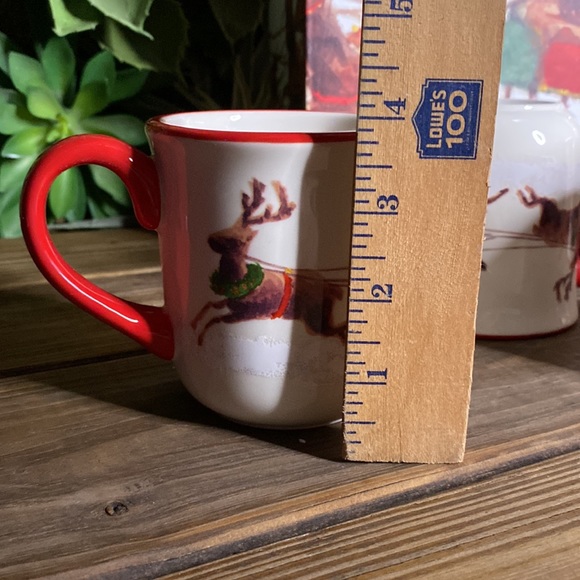 Williams Sonoma Marc Lacaze Designed Santa and his Reindeer Mugs - Set of 4 🎅🏻 - Picture 9 of 16